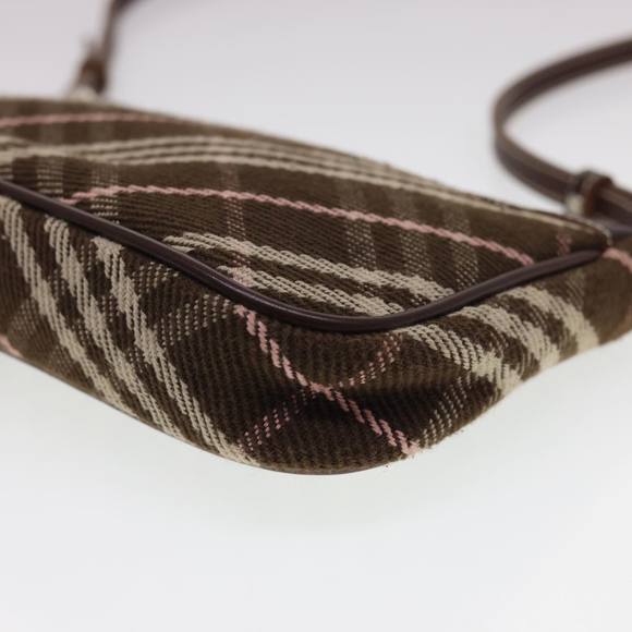 BURBERRY Nova Check Blue Label Shoulder Bag Canvas Brown Auth 40095 - Picture 15 of 16